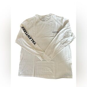 TALENTLESS Classic White Long Sleeve Circle Tee